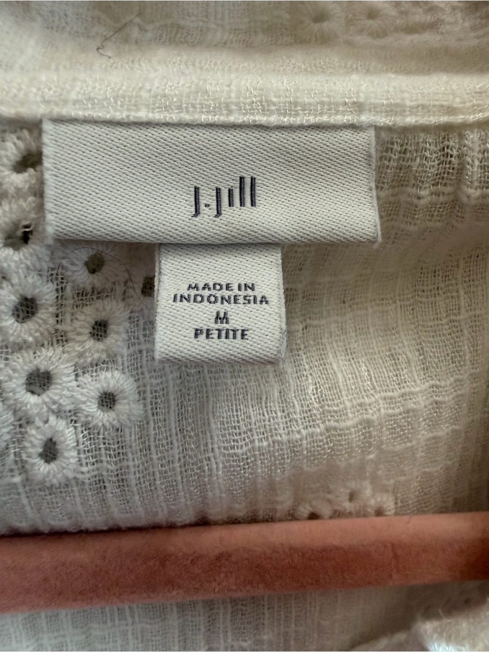 J. Jill Long Semi Sheer Eyelet Button Down Tunic/ CoverUp - Picture 6 of 11